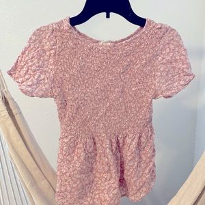 Pink Ruffled tee